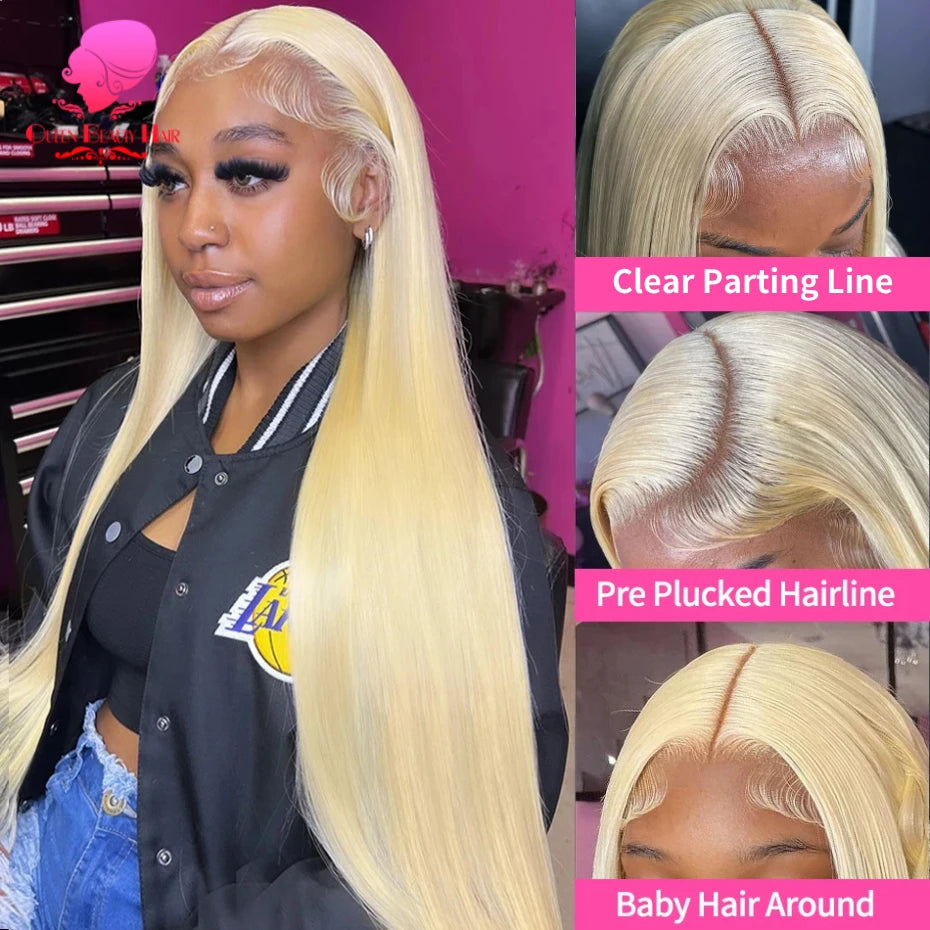 38 Inches 220 Density 360 Lace Frontal Wigs Straight Lace Frontal Wig