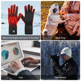 Rechargeable Electric Liner Heated Gloves Winter Warm Touch Skiing Gloves Outdoor Sports Riding Skiing Fishing Hunting