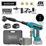 250Bar Brushless Electric High Pressure Car Washer Gun 6-in-1 4 Gears Car Washing Garden Water Spray Gun for Makita 18V Battery