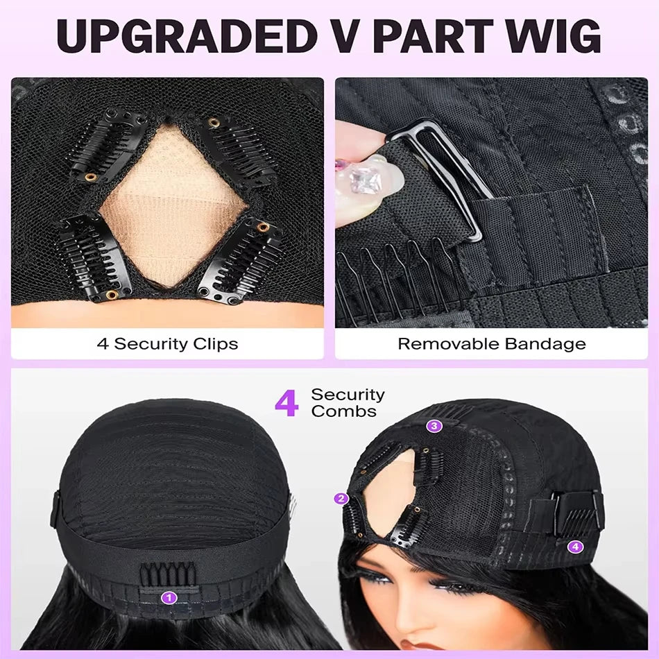 40 Inch Invisi Strap 360 Full Lace Glueless Wig Invisible Drawstring Frontal Wig Kinky Straight Lace Front Human Hair Vpart Wigs