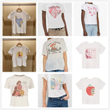 Summer New Women's Cute Patter Print T-Shirt Short Sleeve O-Neck Tee Top for Ladies