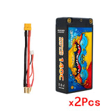 2Pcs GNB Lipo Battery 2S 7.4V 7.6V 4600mAh 5800mAh 6800mAh 120C 130C 140C HV Shorty Hard Case With 5MM T Plug For RC Car Boat