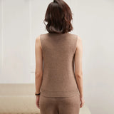 Women Cashmere T-shirt Half High Collar Short Sleeve Pullover Sweater For Spring Summer 100% Cashmere Knitwear Female T-shirt