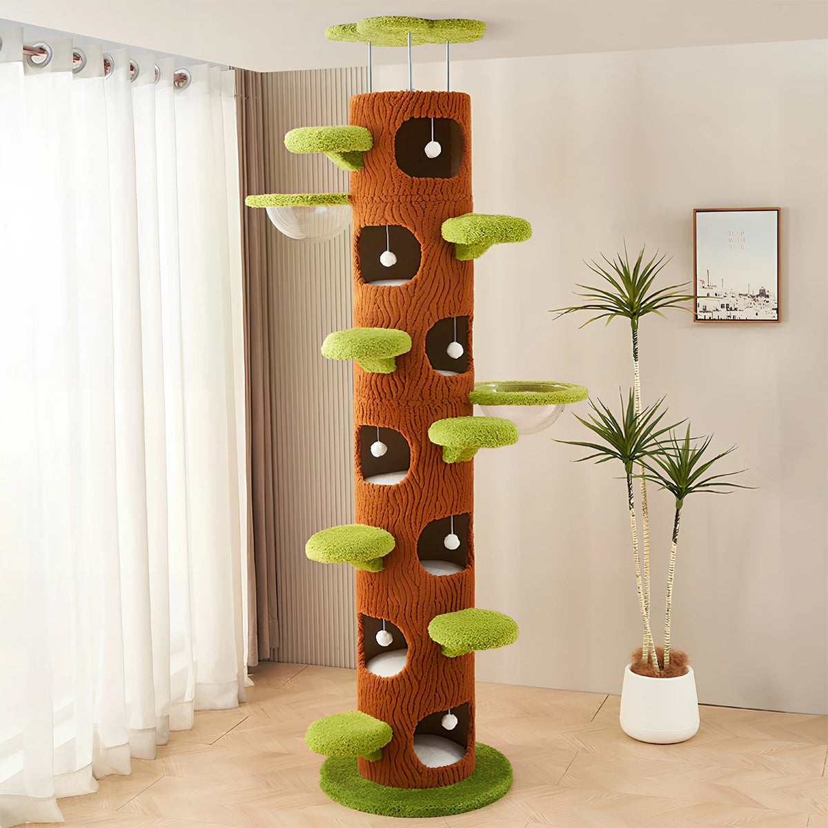 Forest Large Cat Tree with Scratching Post Modern Cat Tower Super Large Cat Tree Tower for Indoor Cats Adults