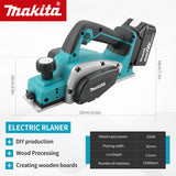 Makita Electric Planer,82mm Planing Width,2.5mm Cutting Depth,15000rpm,650W Power,Ergonomic Grip for DIYWoodworking Board Making
