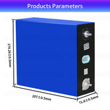 US Stock 320Ah 3.2V LiFePO4 Battery 8000 Cycles Grade A Rechargeable Cells DIY 12V 24V 48V For Solar RV Camping Home Storage EV