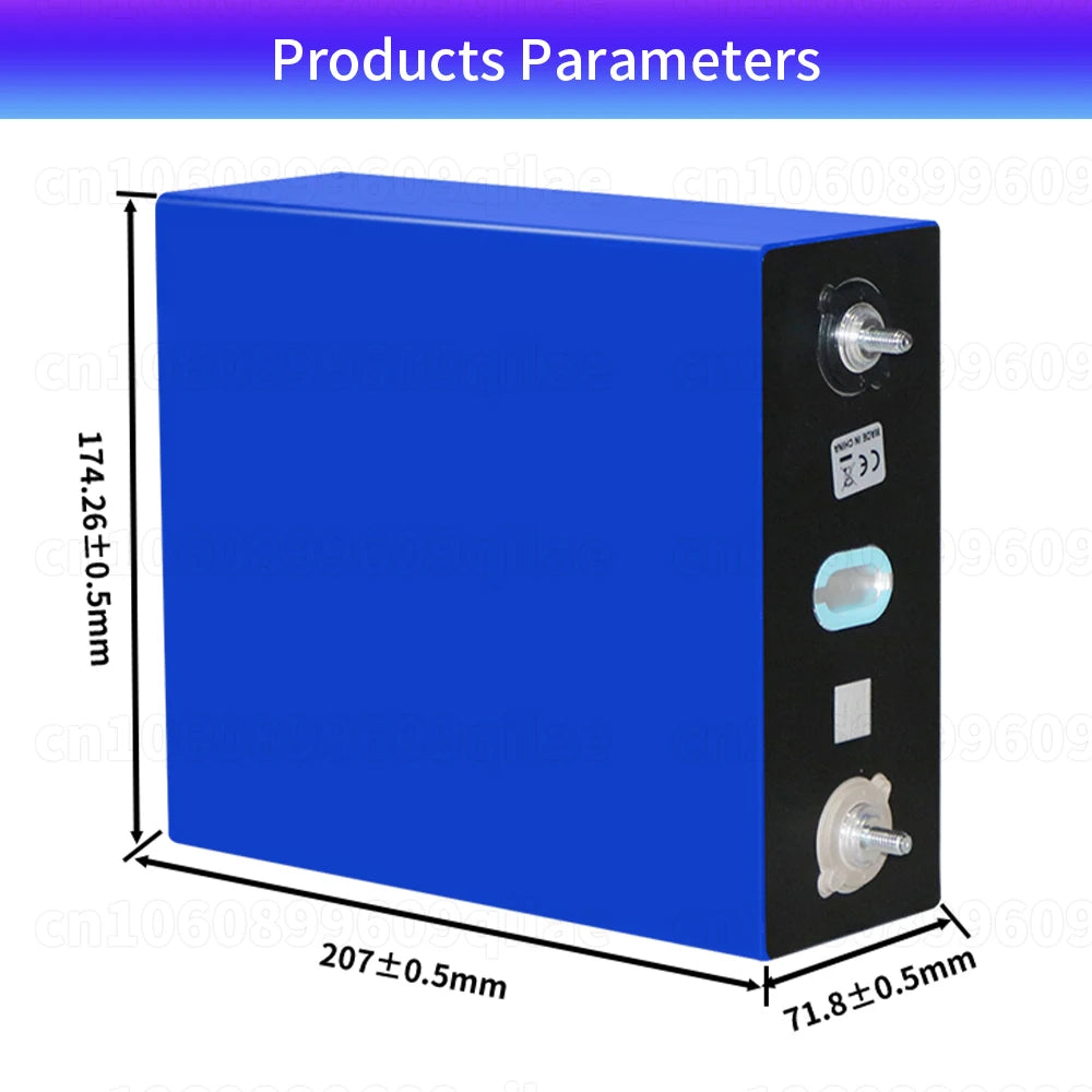 US Stock 320Ah 3.2V LiFePO4 Battery 8000 Cycles Grade A Rechargeable Cells DIY 12V 24V 48V For Solar RV Camping Home Storage EV