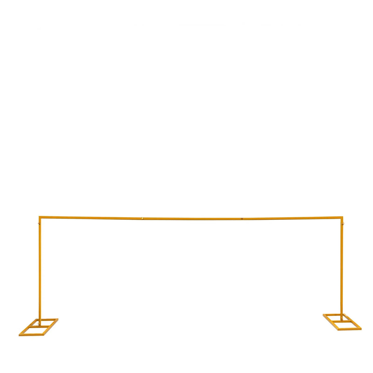 3m Adjustable Gold Square Wedding Arch Stand with Base, Heavy Duty Metal Backdrop Frame for Ceremony Party Decoration