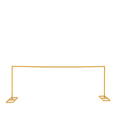 3m Adjustable Gold Square Wedding Arch Stand with Base, Heavy Duty Metal Backdrop Frame for Ceremony Party Decoration