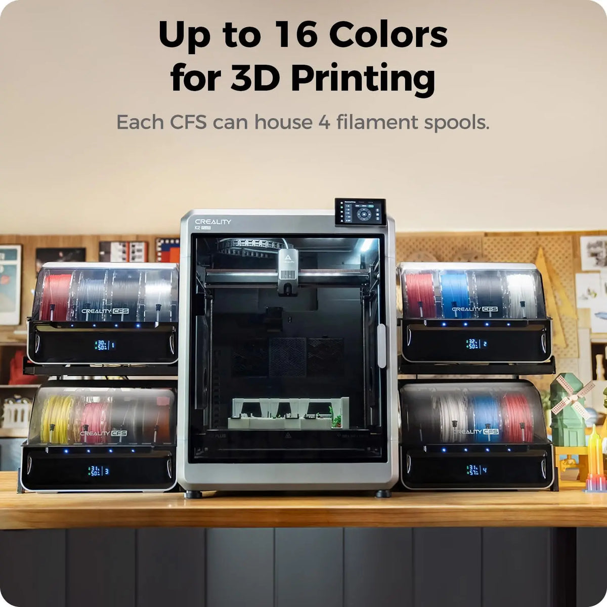 CREALITY 3D CFS 4X Multi-Color Printing Add-On Kit Filament System Applicable To 3D Printer K2 PLUS/Creality HI 3d Printer Parts