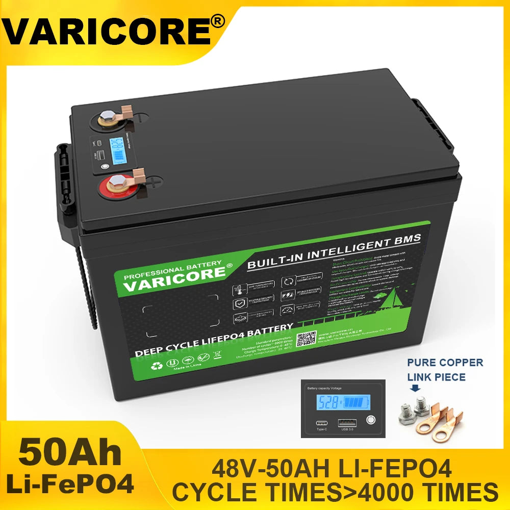VariCore 12.8V/24v 360Ah 340Ah 180Ah 120AH 100Ah LiFePO4 Battery 25.6v 12V Lithium Iron Phosphate for RV Touring Car Solar Wind