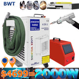 4 in 1 Laser Welding Machine 2000W Fiber Laser Welder Cleaning Welding Cutting Water Cooling for Metal SUP 23T Welder Head