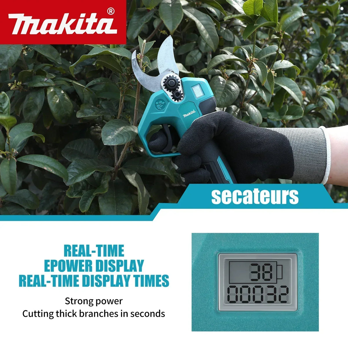 Makita Garden Pruner Tool Professional Cordless Electrician Scissors Pruning Shears Cutter Wireless Drills Tools