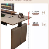 Height Adjustable  Computer Desks Gaming Electric Desk Home Office Computer Desks Study Saddle Leather Office Furniture Bureau