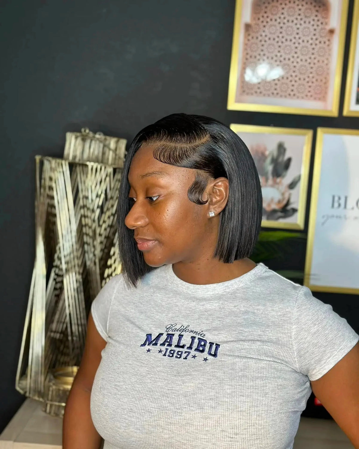 Bone Straight Short Bob Wigs Human Hair HD 13x6 13x4 Lace Frontal Wigs