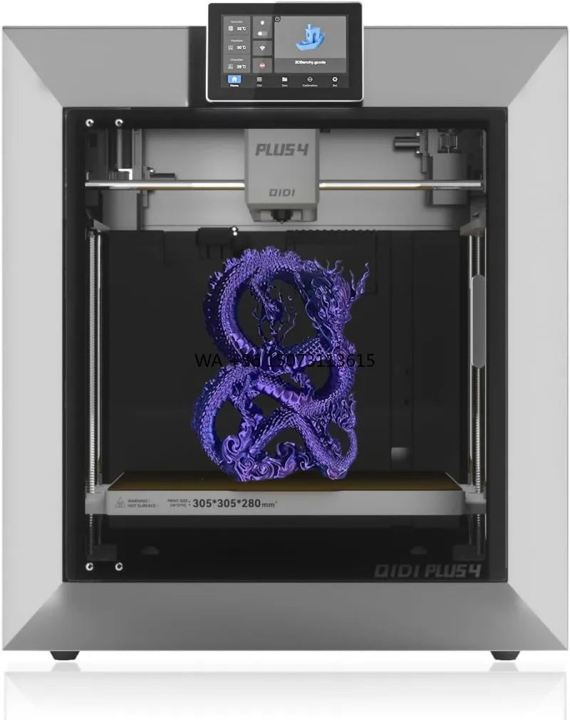 QIDI PLUS4 3D Printer 600mm/s Speed High-Temp 65℃ Chamber 370°C Direct Extruder Auto Leveling 1 Year for Industrial Use PLA