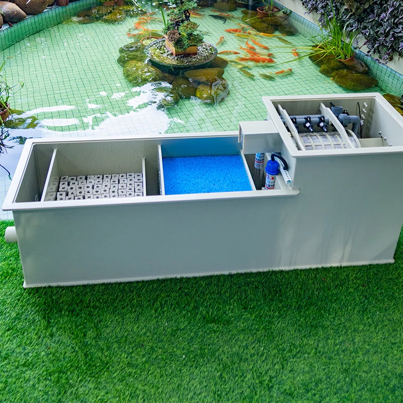 Automatic Aquarium Fish Tank Water Filter System Exterior Pond Filters Aquaculture Garden Koi Carp Pond Filter