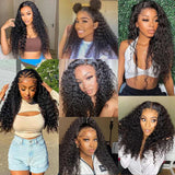 Deep Wave 40 Inch Frontal Wig Transparent 13x4 13x6 HD Lace Frontal Human Hair Wigs Curly Human Hair Lace Frontal Wigs For Women