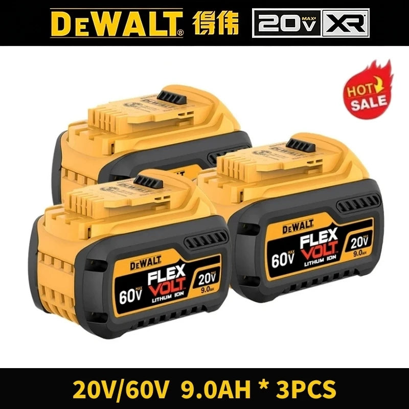 Original DeWALT 20V/60V 9Ah MAX FlexVolt Battery，for DCB606 DCB609 DCB205 DCB206 DCB182 Power Tool Replacement Battery.