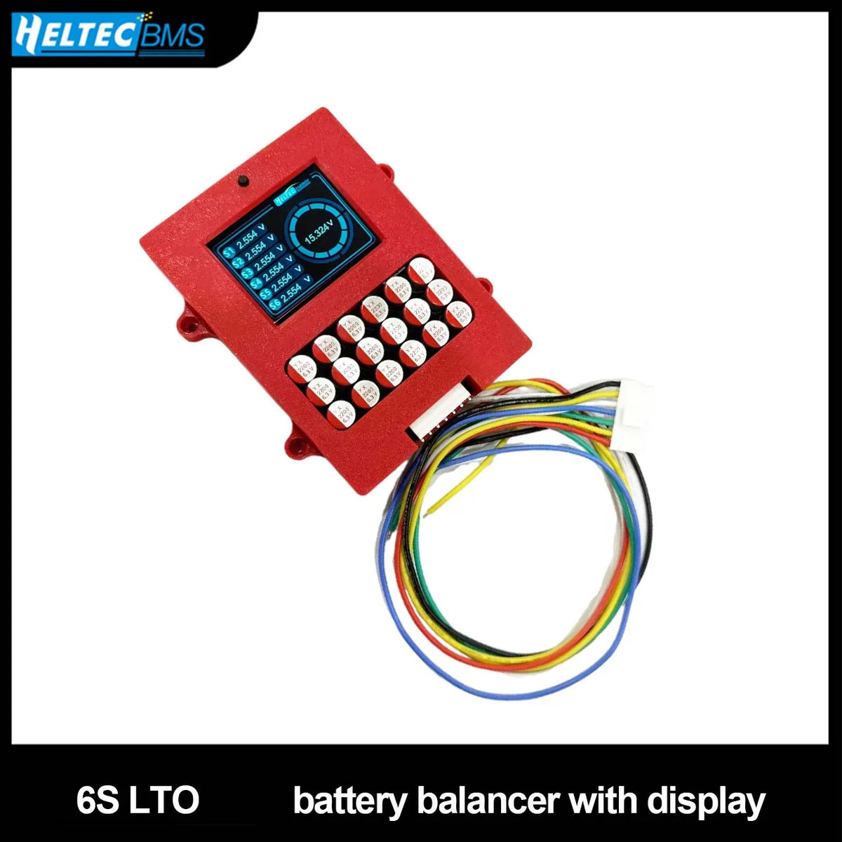 Heltec Lithium Titanate 6S Active Balancer with Voltage Display TFT LTO Battery Voltage Tester 5A Energy Transfer Equalizer