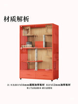 Cat nest cat villa solid wood household indoor litter box with toilet integrated cabinet luxury large cat house