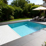 Automatic PC Pool Cover Fully Enclosed Safety, Waterproof Retractable Insulated Slatted Swimming Pool Protection Cover Outdoor