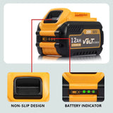 12Ah 20V/60V MAX Replacement Battery Compatible with DEWALT DCB612 DCB606 DCB609 FLEXVOLT Power Tools