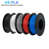 KINGROON High Speed PLA Filament 1.75mm New HS-PLA 3D Printer Filament For 30-500mm/s Fast Printing Rapid PLA 5kg 10kg Mix Color
