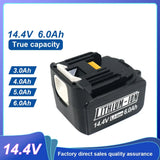 For Makita 14.4V 6Ah Rechargeable Power Tools Batteries 4S2P 18650 Li-ion Battery For Makita 14.4V BL1460 BL1430 1415 194066-1