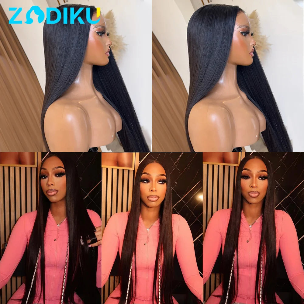 13x6 Ear To Ear HD Transparent Lace Front Wig 12-30inch Silky Straight