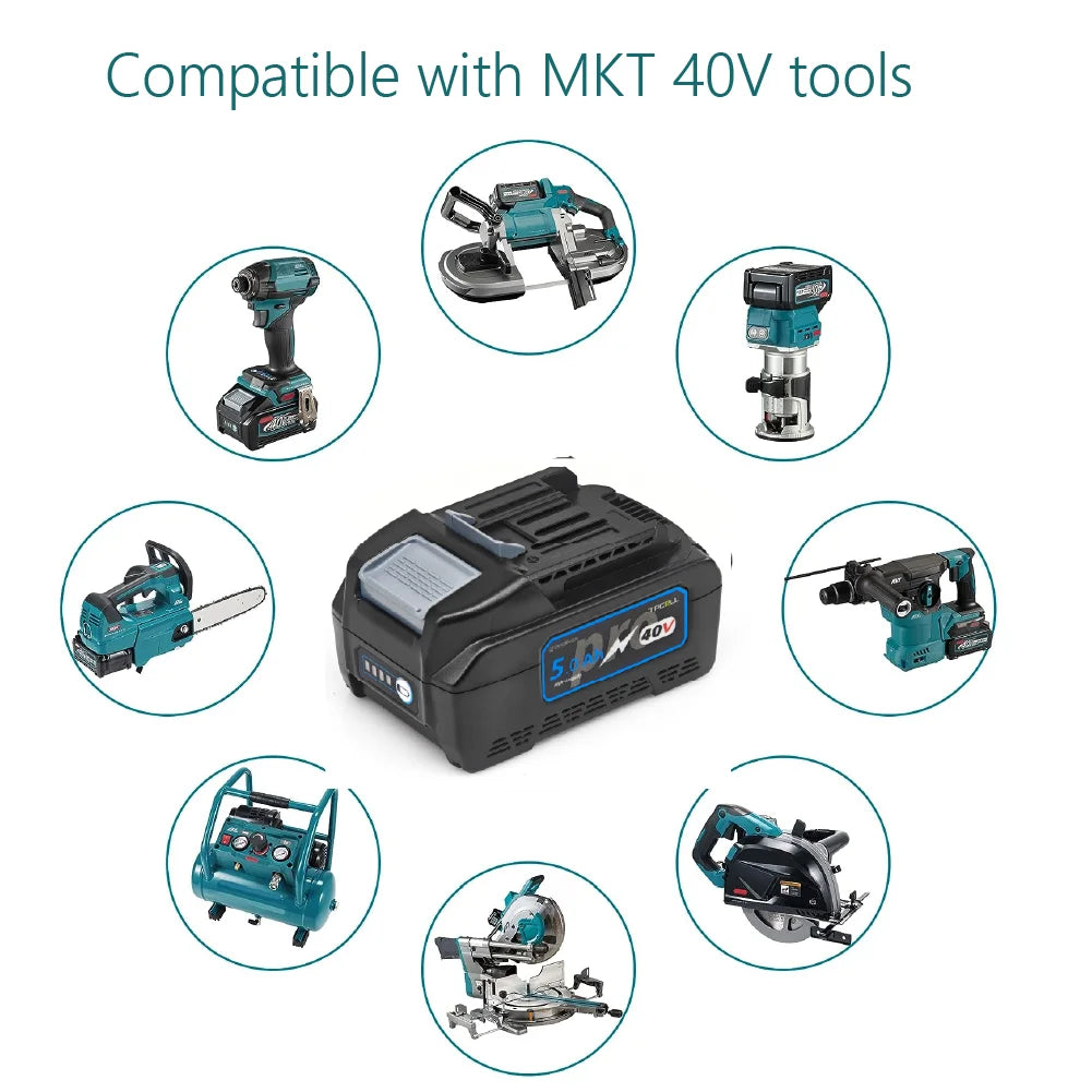 TPCELL 40V 4Ah/5Ah For MAKITA 40V XGT 21700 Tabless cells Replacement Battery Power Tools Li-ion