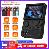 R36T Retro Handheld Game Console 22000+Game 3.5'' HD IPS Screen WI-FI Multiplayer 128G Portable Pocket Video Player Ship From US