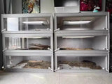 120cm Snake Cage Reptile Terrarium with Belt Closure Made of Glass and Plastic Packed in Box with Plastic Tray
