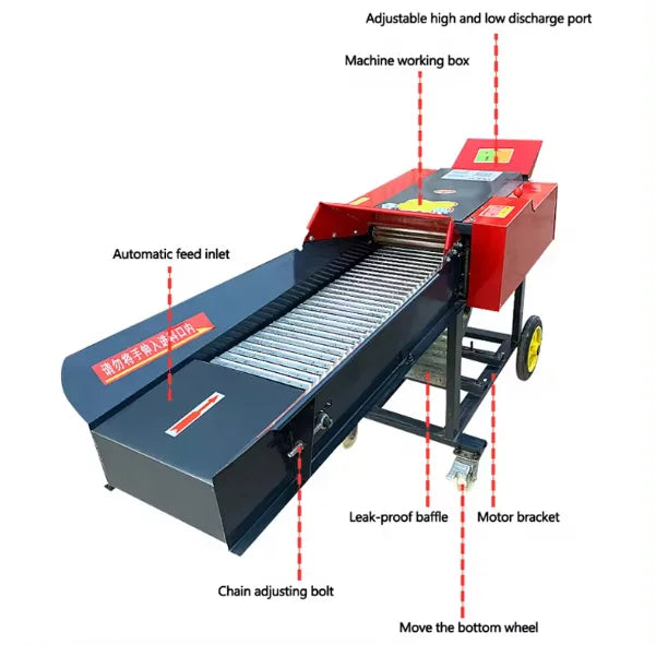 Factory Direct Supply Cattle and Sheep Animal Agricultural Feed Shell Cutting Machine Feed Food Grass Rice Corn Shredder