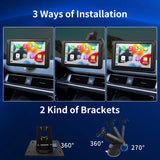 Pionray Wireless CarPlay Screen for Car 7" HD Portable Stereo Touchscreen CarPlay & Android Auto 1080P Full HD Screen Backup Cam