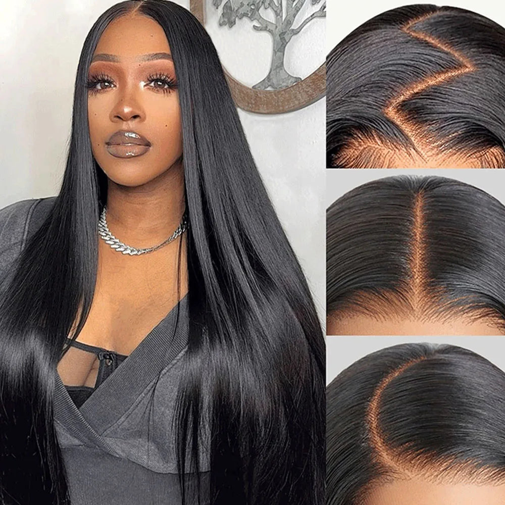 30 42Inch 13x4 13x6 HD Transparent Bone Straight Lace Front Wigs 250 Density 360 Full Lace Brazilian Human Hair Wigs For Women