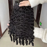 30 Inch Burmese Curly Bundles Human Hair Sew Brazilian Virgin Remy Hair Extensions 3/4 Bundles Raw Hair Bundles Double Weft