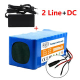 36V 42V 10S4P 100Ah 18650 High-Capacity Power 42V 750W Lithium Battery Pack for Electric Car Bicycle Scooter Belt 30A BMS