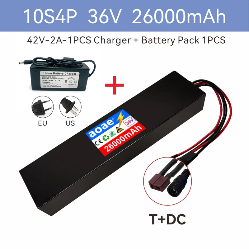 36V 10S4P 14Ah Grade A 18650 Lithium Battery Pack with BMS XT30/JST Connector, Long Range Scooter Battery for M365 500W-1000W