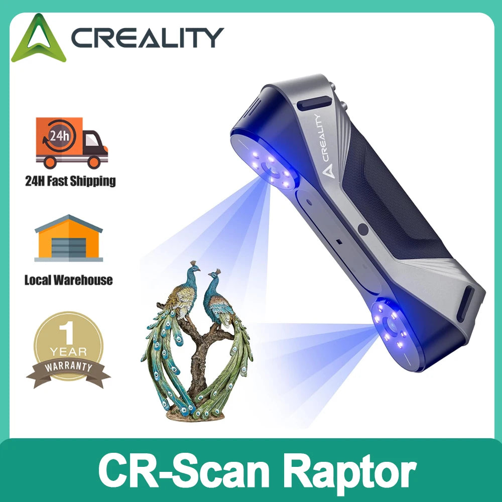 Creality CR-Scan Raptor / CR-Scan Raptor Pro Multiple-line Blue &NIR Consumer 3D Scanner High-Speed Scanning CR-Scan Otter
