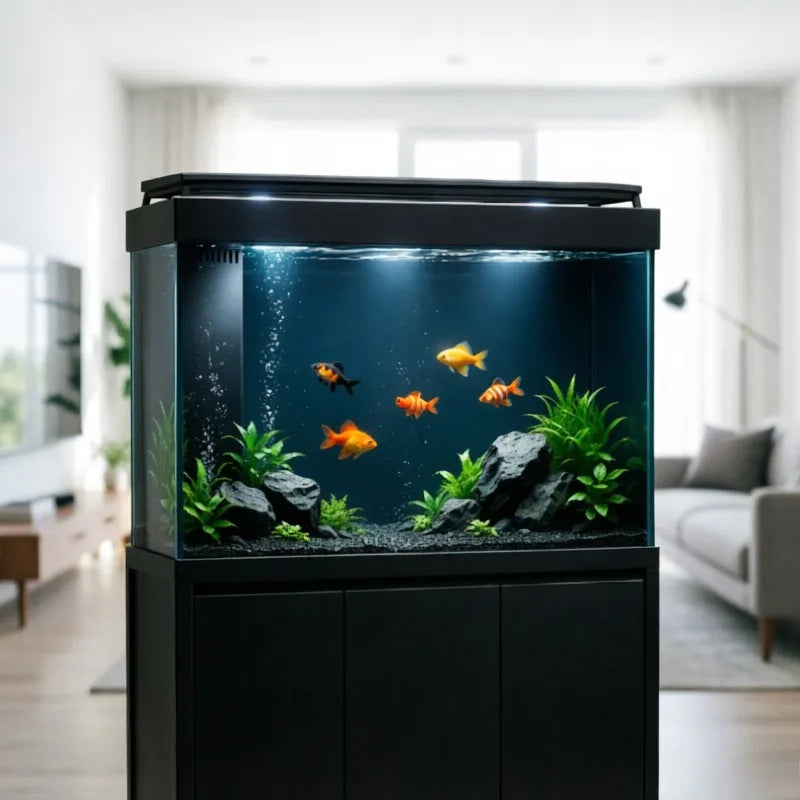 All-in-One AquariumFactory Wholesale Luxury Modern Smart Rectangle Living Room Large Home Fish Tank Ultra White Clear Glass Alum