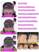 200% Real Density Bone Straight Hd Transparent 13x6 Hd Lace Frontal Wig
