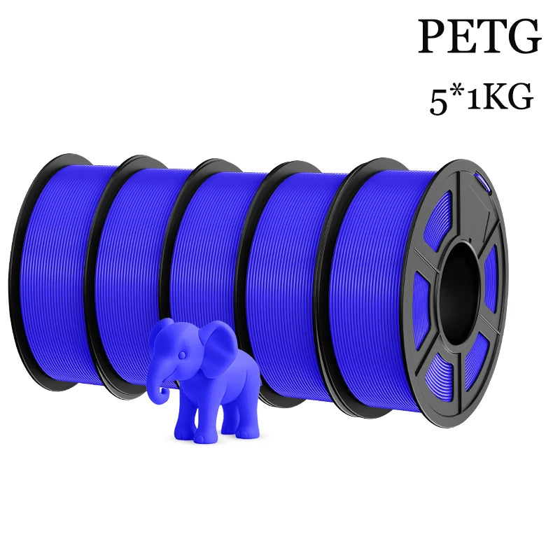 TECBEARS PETG 3D Printer Filament 5KG 1.75mm petg Multi color combination set FDM 3D Printer Materials DIY Gift From US UK DE