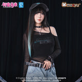 Original Moeyu Hatsune Miku Mesh T-Shirt Women's t-Shirt Punk Harajuku Full Sleeve Tee Fashion Vocaloid Cosplay Anime Costume