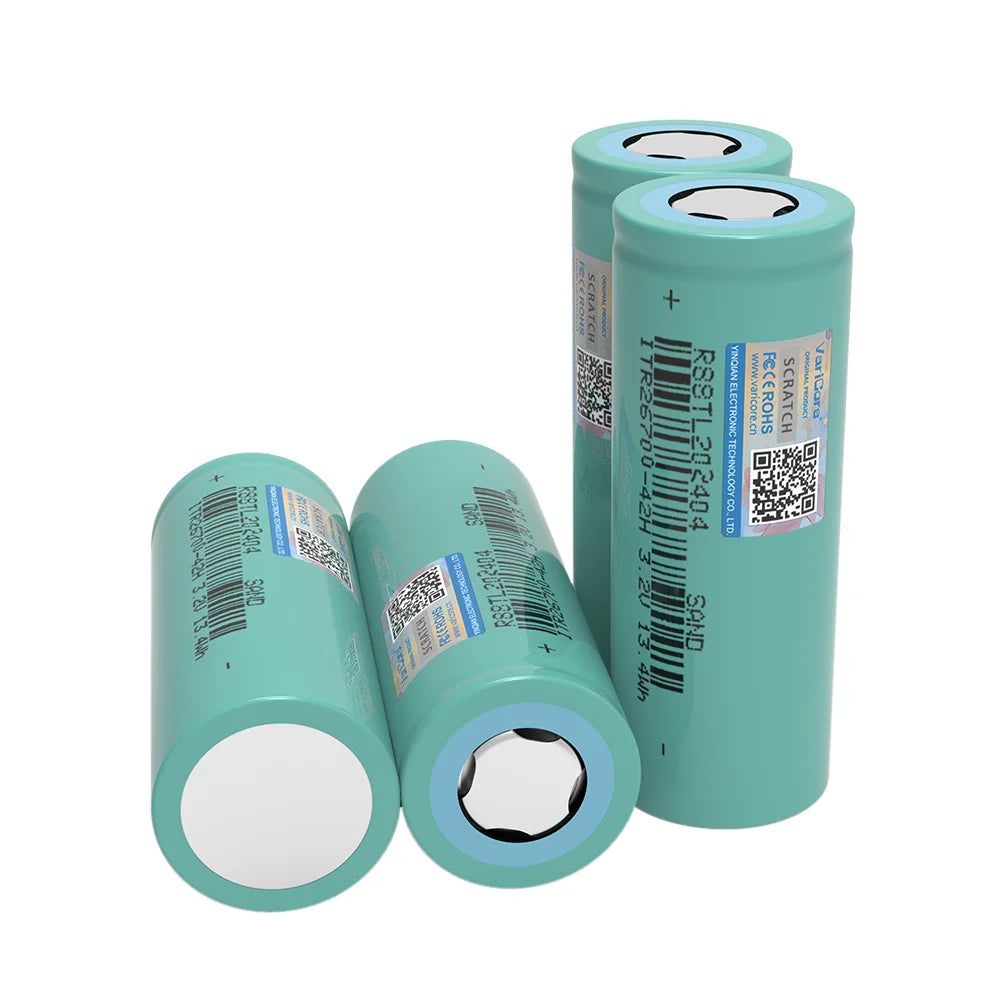 VariCore 3.2V 26700 4000mAh LiFePO4 Rechargeable Battery 3C Discharge DIY 24V 36V 48V Electric Tricycle Batteries Pack Grade A