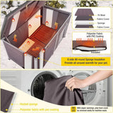 Heated Dog House Outdoor 59" Extra Large Insulated Dog Kennel with Heater or Winter,Waterproo Dog Cage or Large & Medium,Small D