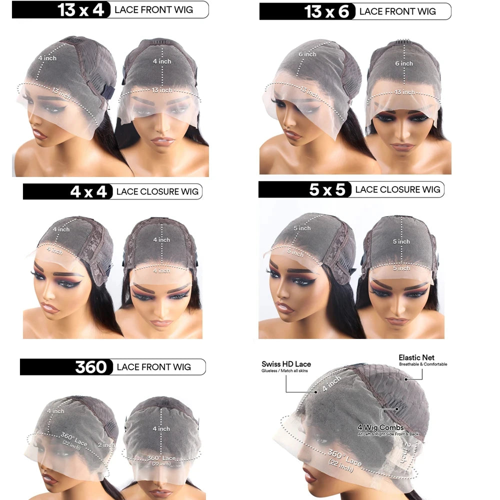 360 Full Lace Wig 30 40 Inch Bone Straight Human Hair Wigs 13x6 Hd Transparent Lace Front Pre Plucked Brazilian Hair For Women