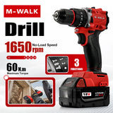 M-WALK Professional Brushless Impact Drill Compact & Lightweight Design Stepless Electric Drill For M 18V Battery Pin