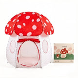 1Pc Cute Simulated Mushroom House Tent, easy assemble foldable kids play tent, ideal indoor pretend play toy and nice gift