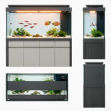 All-in-One AquariumLuxurious Rectangular Saltwater Fish Tank Aquarium With Aluminum Frame And Cabinet. Environmentally Friendly.